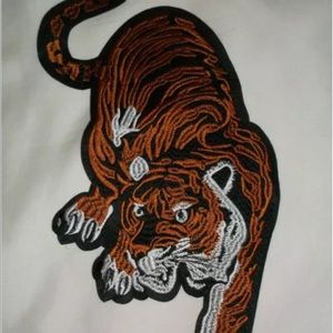 13” Large Bengal tiger iron on patch